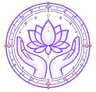 Lotus in hands chakra