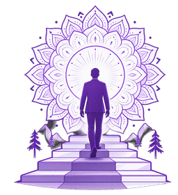Ascending stairs to mandala