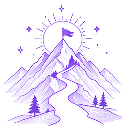 Mountain path to summit