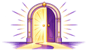 Portal doorway with light